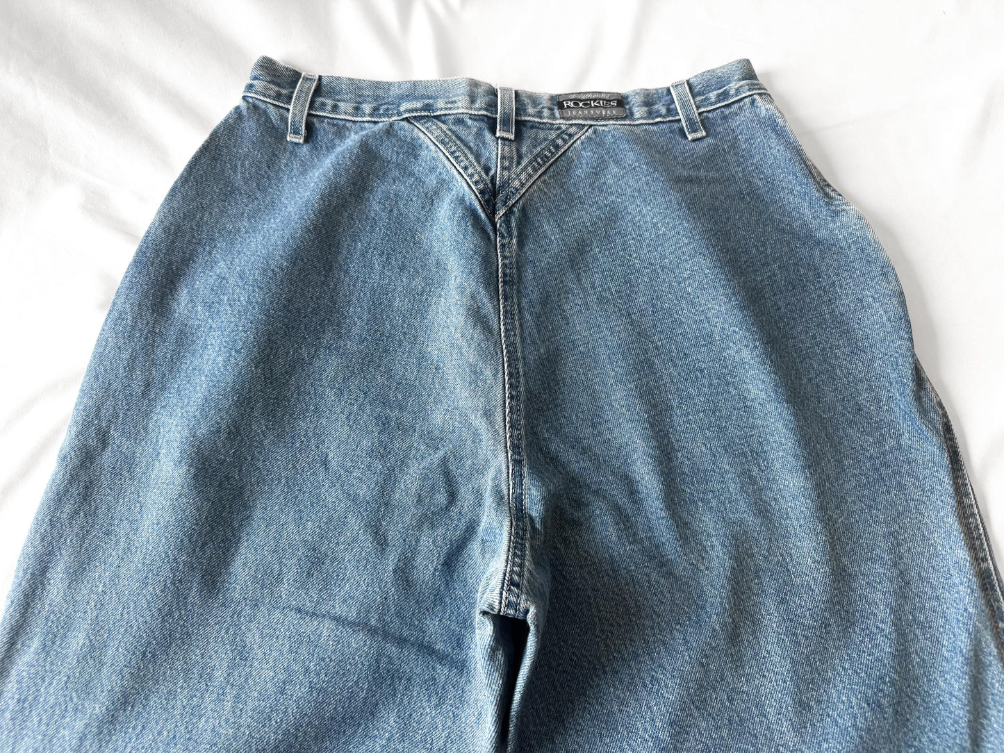 Vintage Rockies Light Wash High Rise Tapered Jeans, Sz. 32" x 36", Vintage Western Jeans