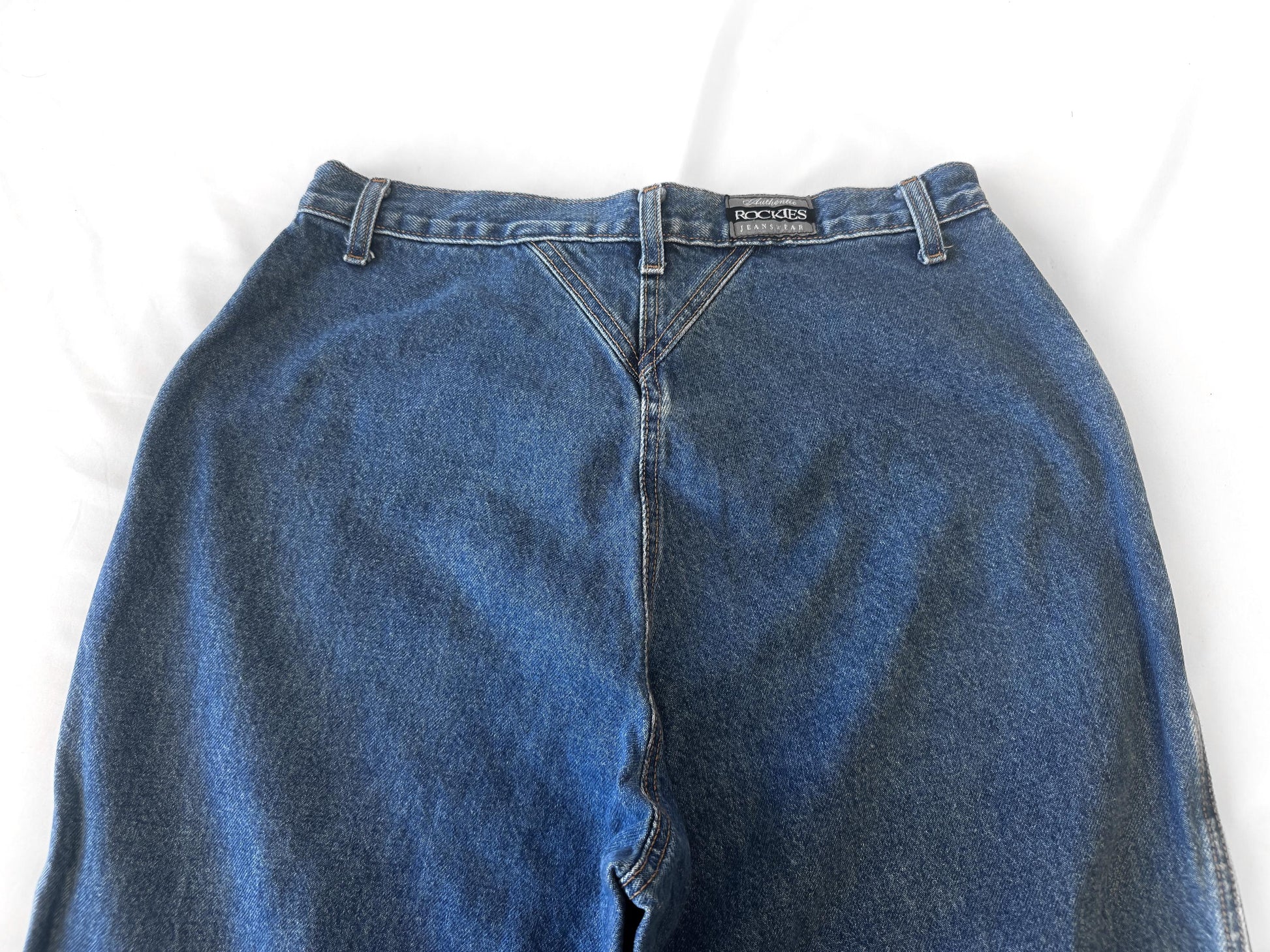 Vintage Rockies Medium Wash High Rise Tapered Jeans, Sz. 31" x 36", Vintage Western Jeans