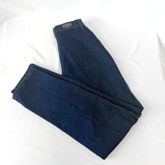 Vintage Rockies Dark Wash High Rise Tapered Leg Jeans, Sz. 30" x 36", Vintage Western Jeans