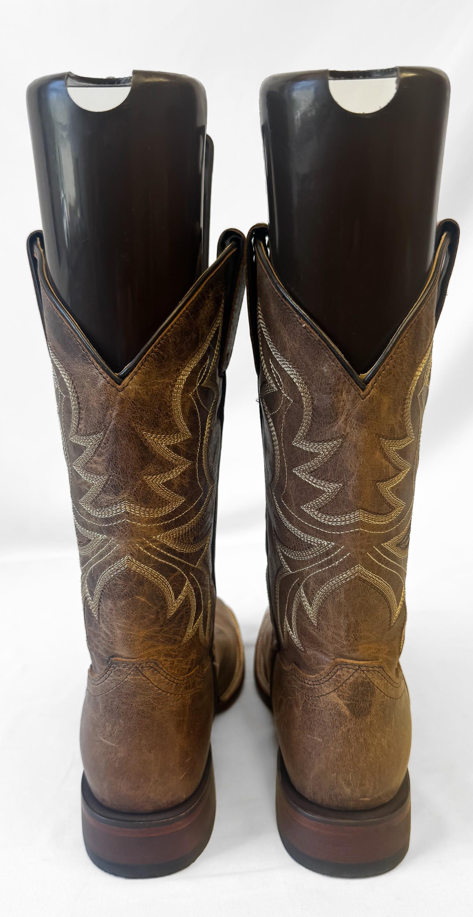 Shyanne Jeannie Brown Leather Square Toe Cowboy Boots, Women's Sz. 9.5B, Western Festival Cowgirl Boots