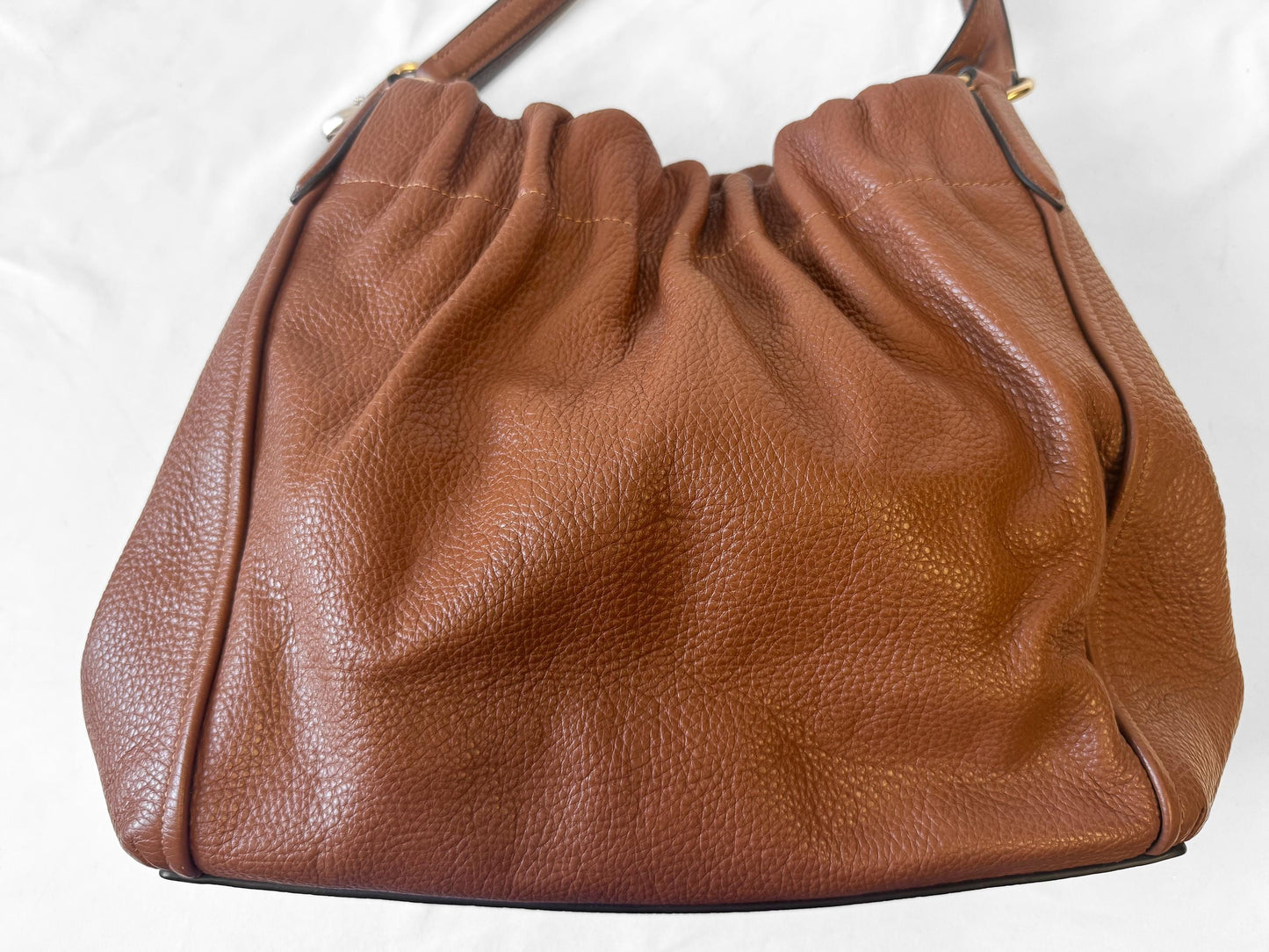 Modern NWOT Coach Maya Redwood Brown Pebbled Leather Shoulder Bag, Style 1454