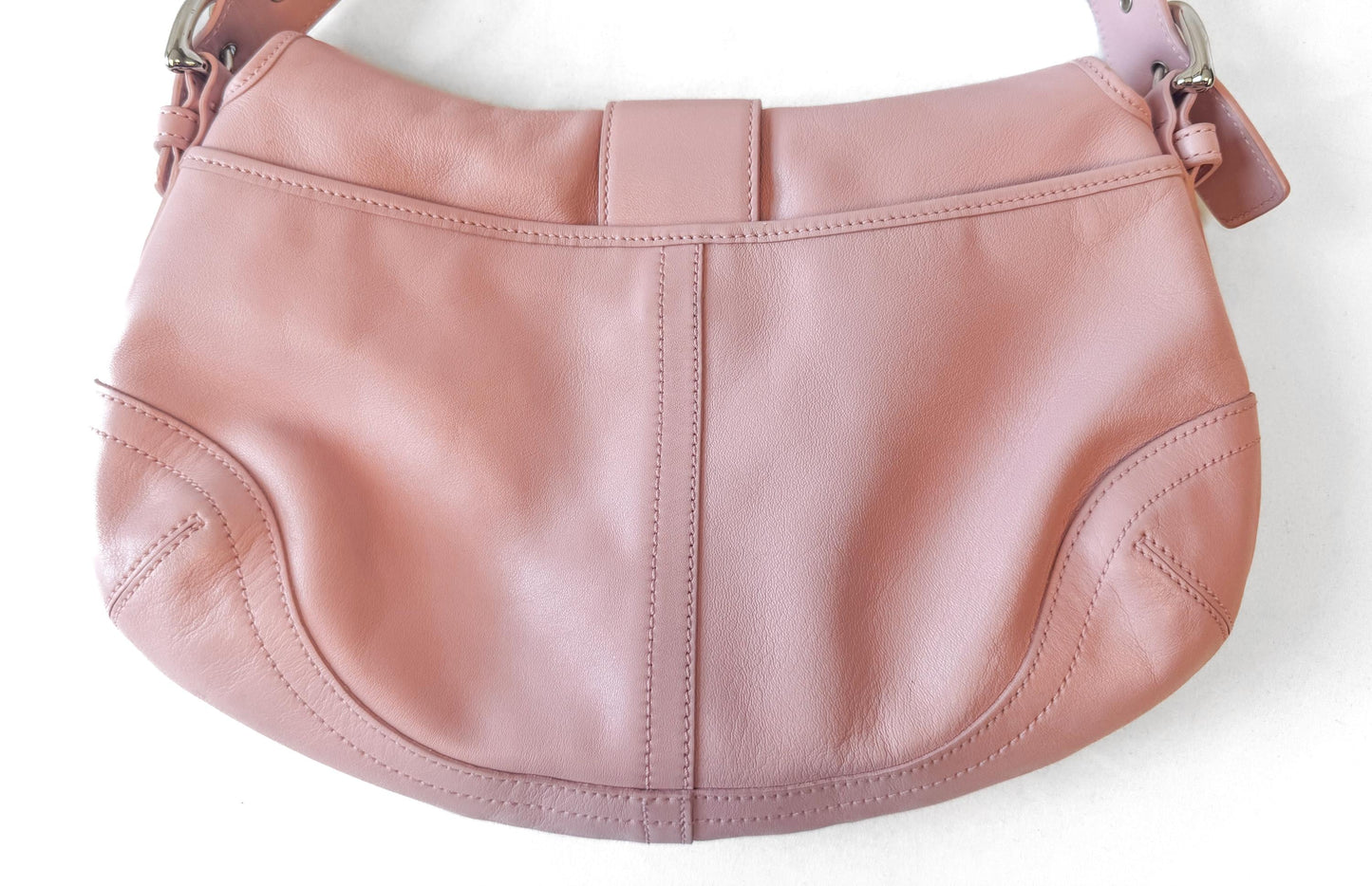 Vintage Y2K Coach Soho Medium Baby Pink Leather Shoulder Bag, Style 9248, 00s Rare Collectors Coach Purse