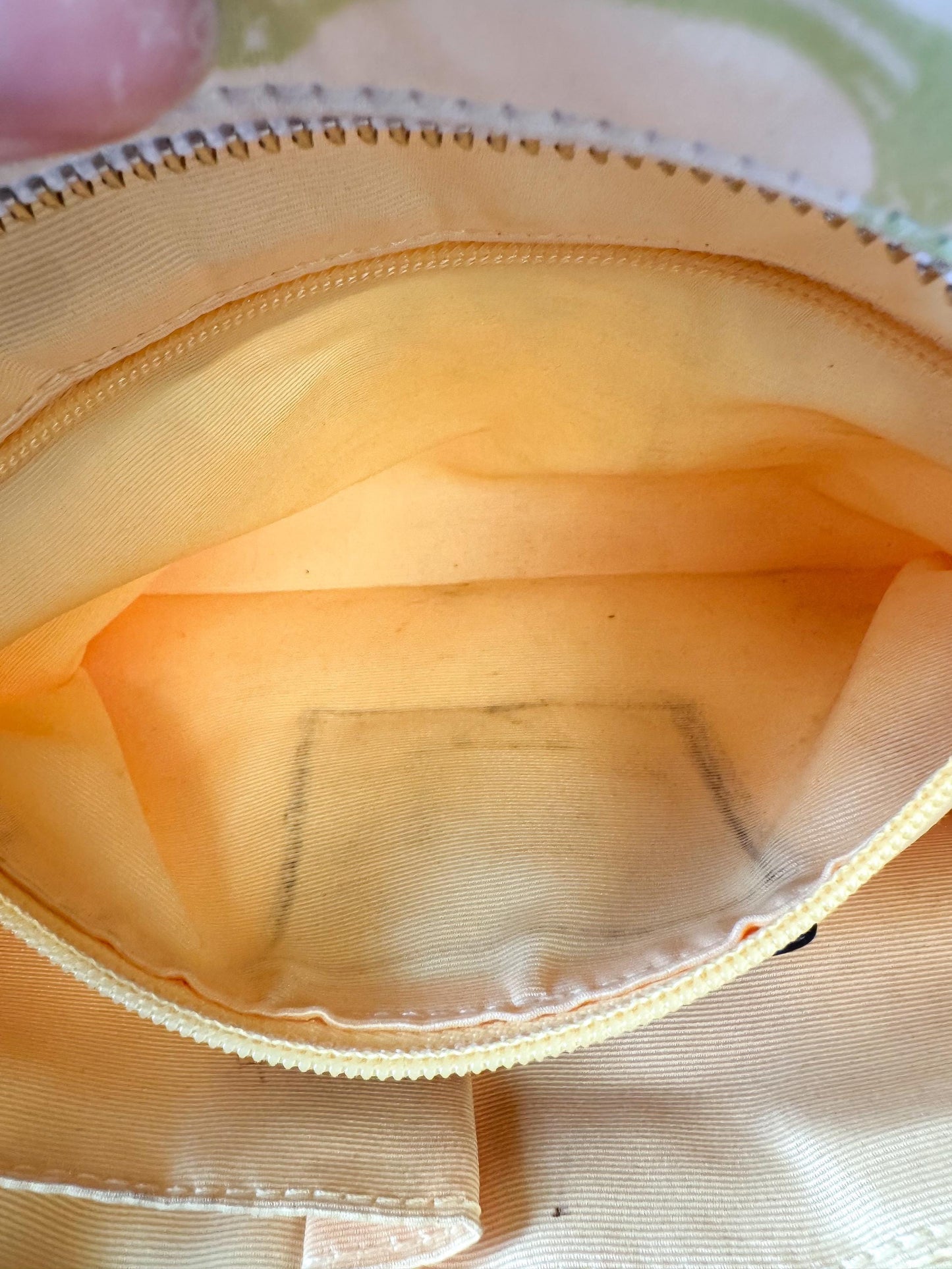Y2K Coach Hampton White/Cream Rainbow Scribble Signature Canvas Top Handle Bag, Style 10673
