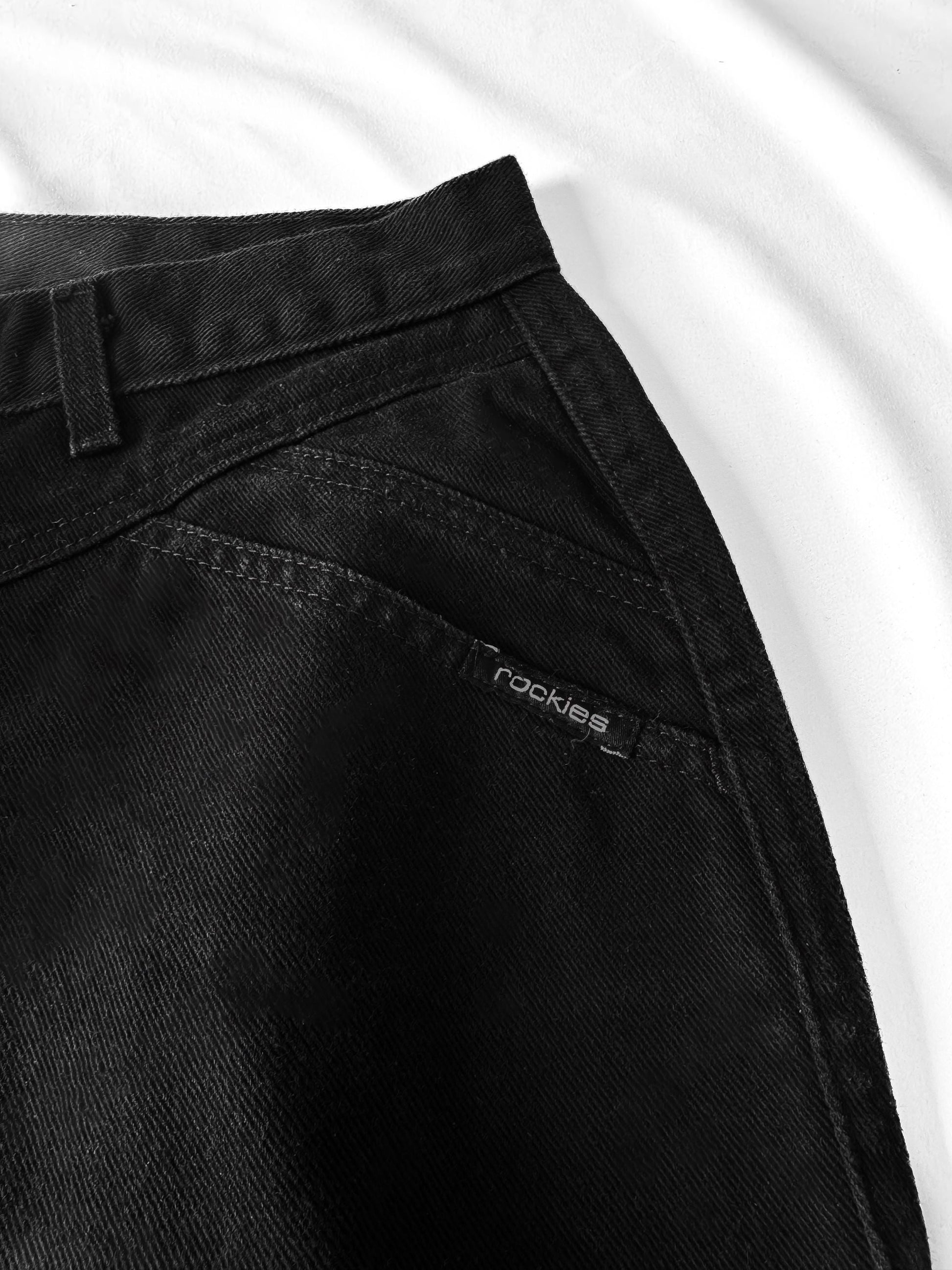 Vintage Rockies Black Tapered High Rise Jeans, Sz. 31" x 36", Vintage Western Style Jeans