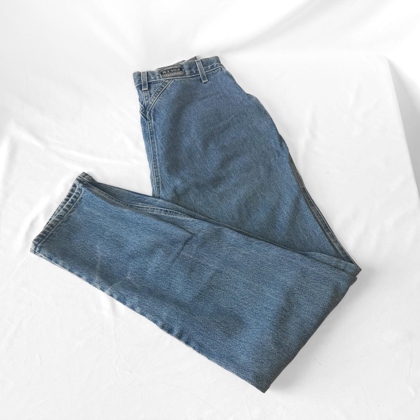 Vintage Rockies Light Wash High Rise Tapered Jeans, Sz. 32" x 36", Vintage Western Jeans