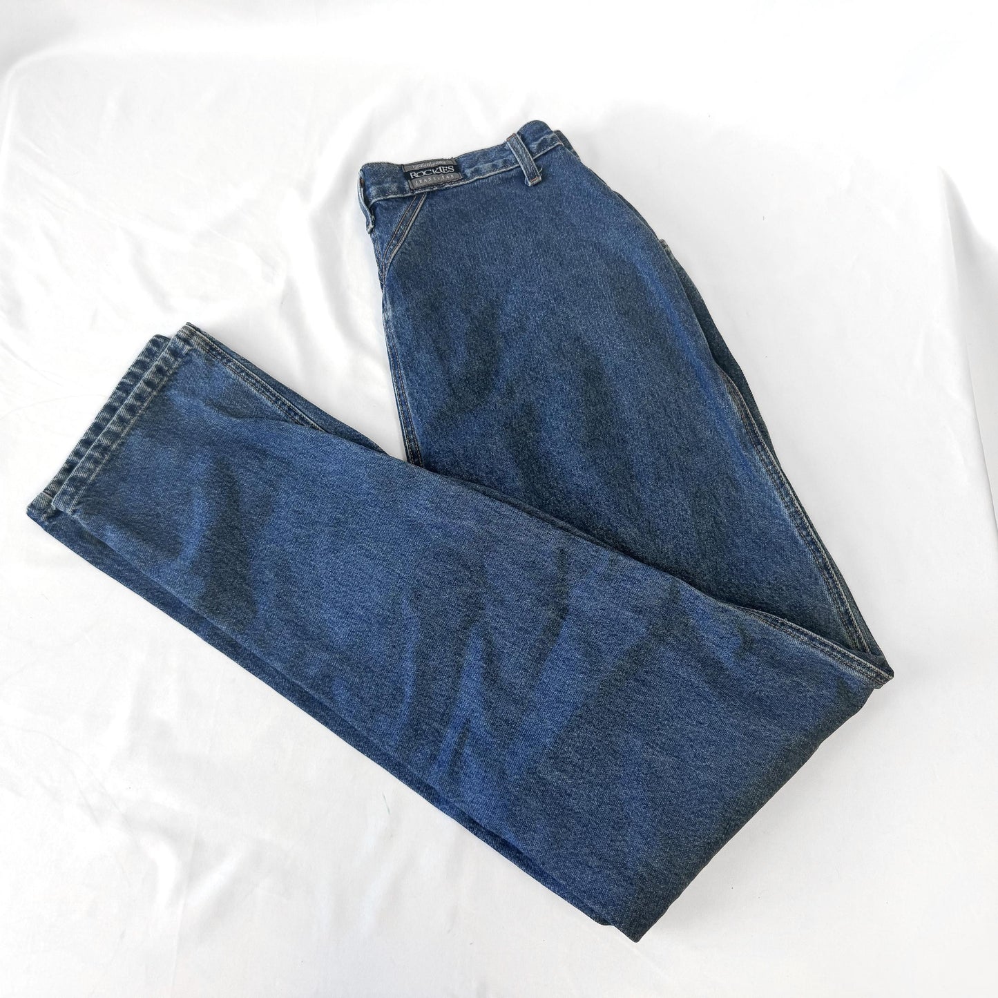 Vintage Rockies Medium Wash High Rise Tapered Jeans, Sz. 31" x 36", Vintage Western Jeans