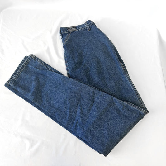 Vintage Rockies Medium Wash High Rise Tapered Jeans, Sz. 31" x 36", Vintage Western Jeans