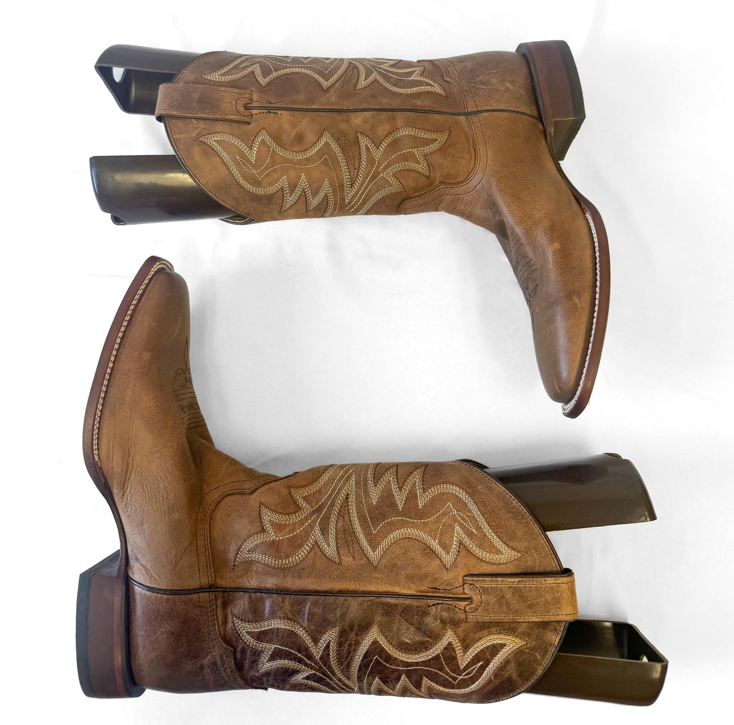 Shyanne Jeannie Brown Leather Square Toe Cowboy Boots, Women's Sz. 9.5B, Western Festival Cowgirl Boots