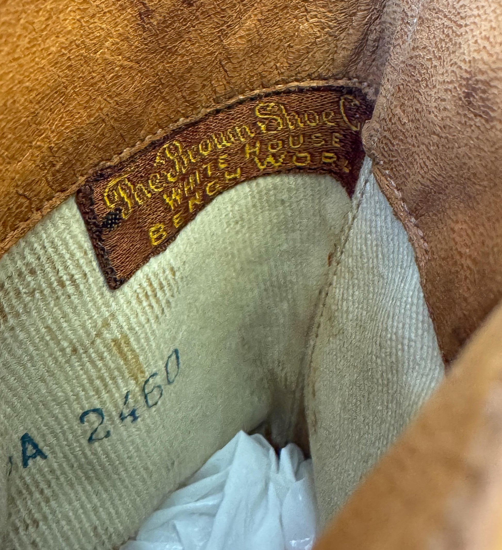 Vintage Victorian Edwardian Brown Tan Leather Button Up Heeled Boots, Approx. Sz. 5/5.5