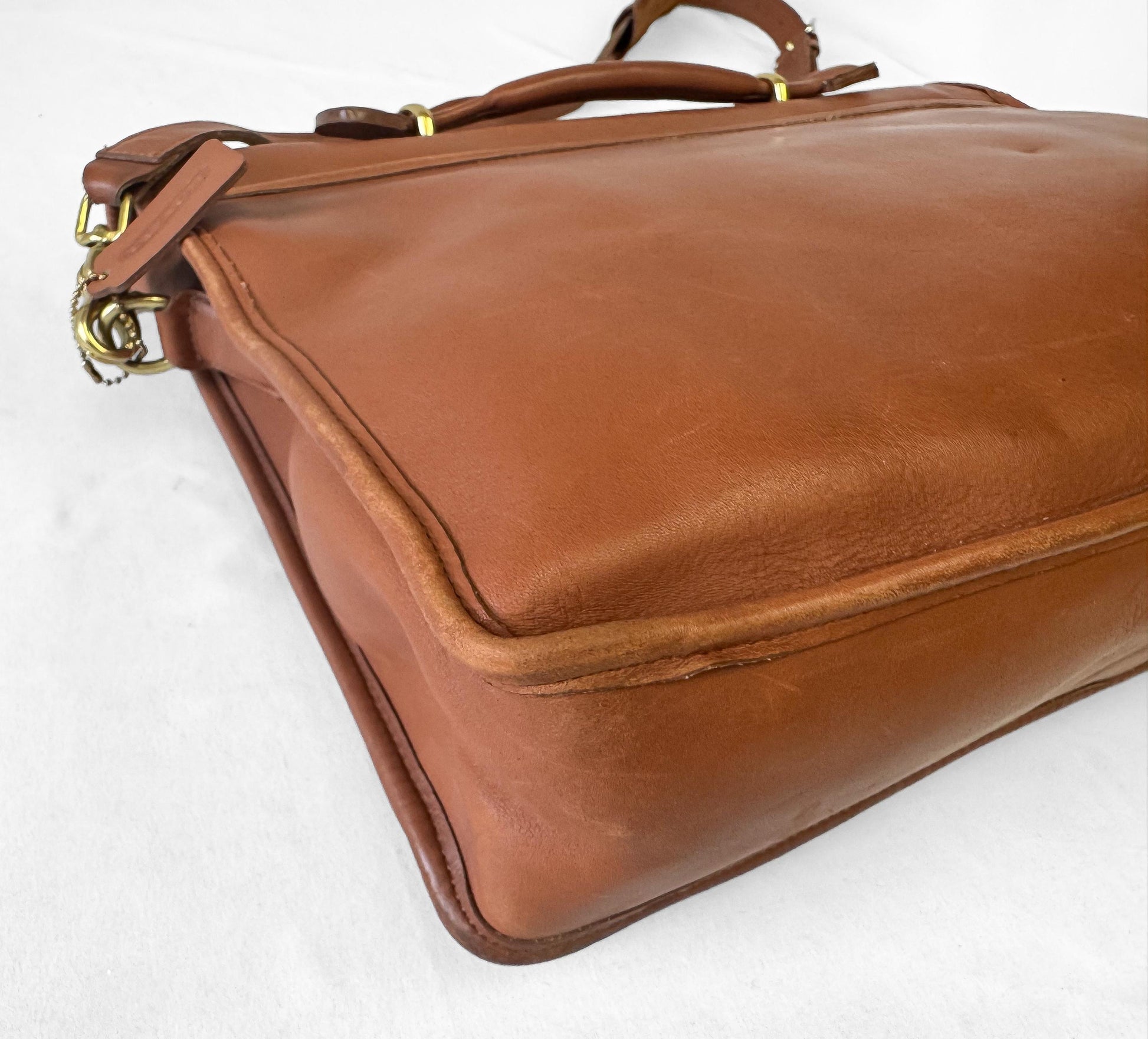 Vintage Coach British Tan Brown Lexington Leather Briefcase, Style 5265, Vintage Rare Collectors Coach Bag