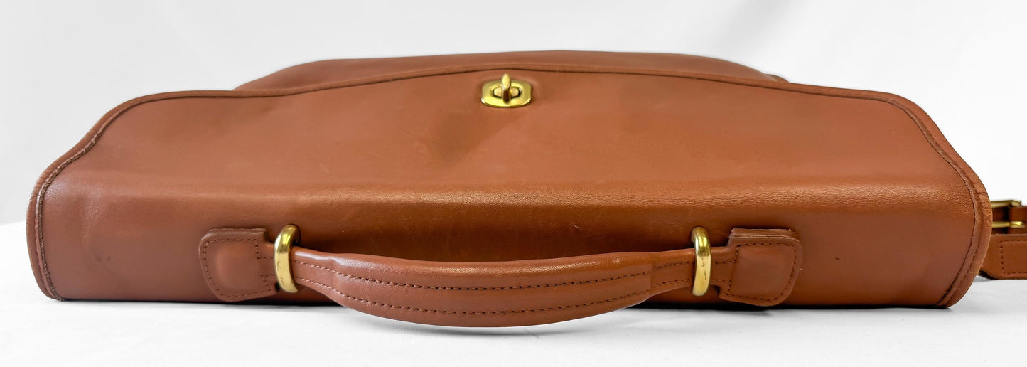 Vintage Coach British Tan Brown Lexington Leather Briefcase, Style 5265, Vintage Rare Collectors Coach Bag