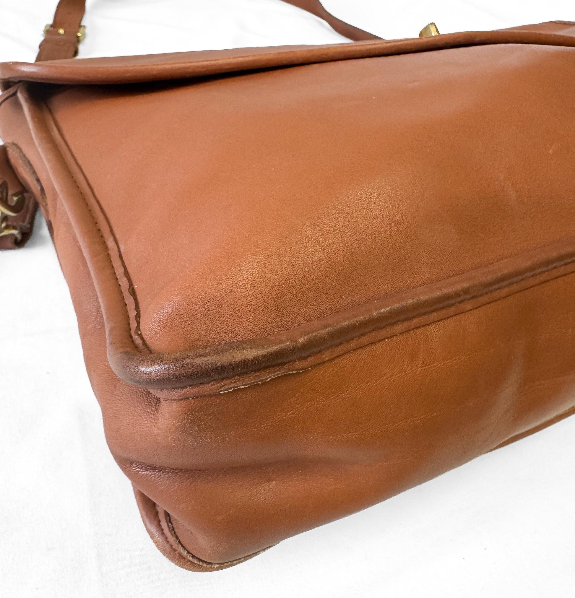 Vintage Coach British Tan Brown Lexington Leather Briefcase, Style 5265, Vintage Rare Collectors Coach Bag