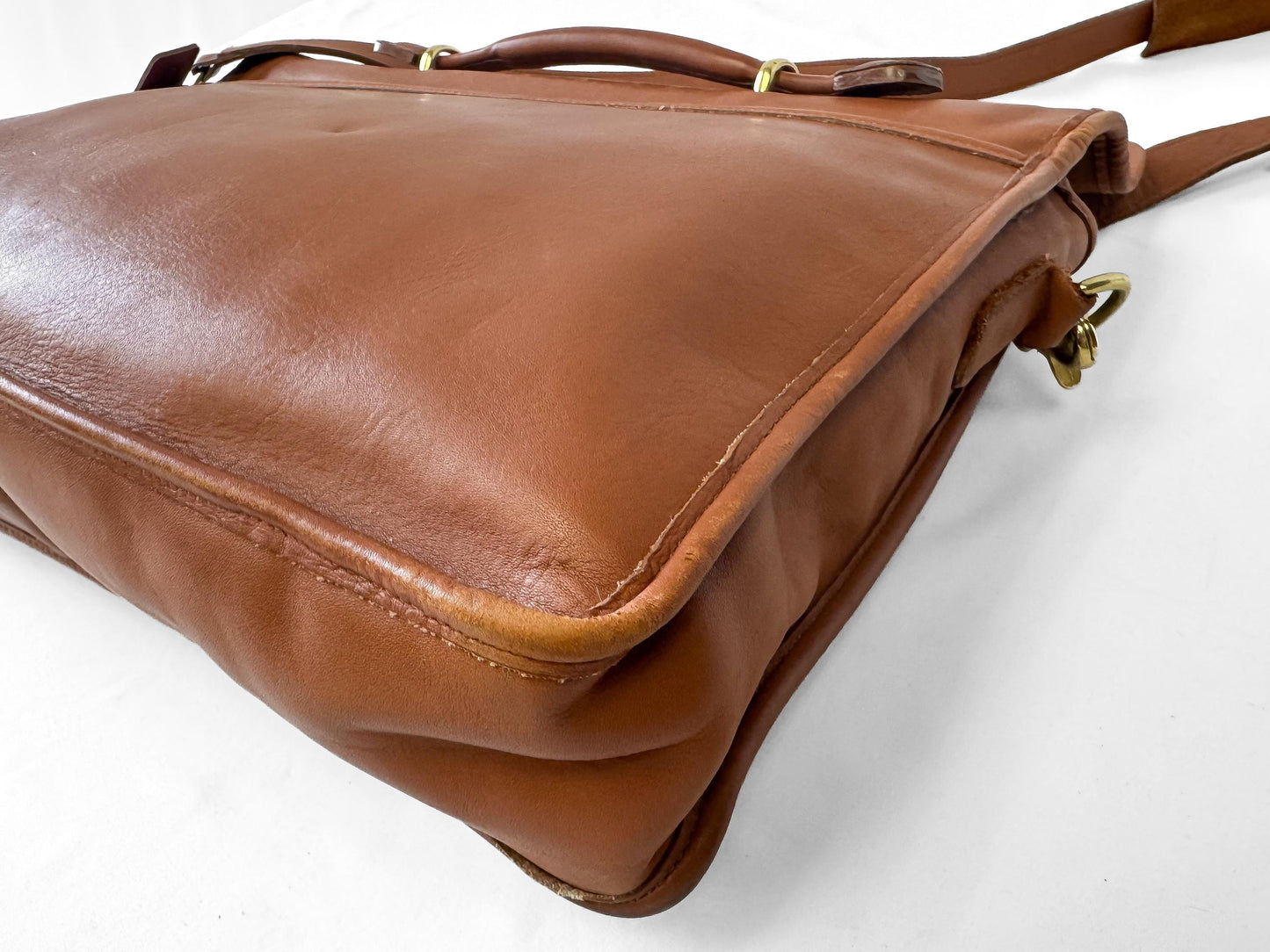 Vintage Coach British Tan Brown Lexington Leather Briefcase, Style 5265, Vintage Rare Collectors Coach Bag