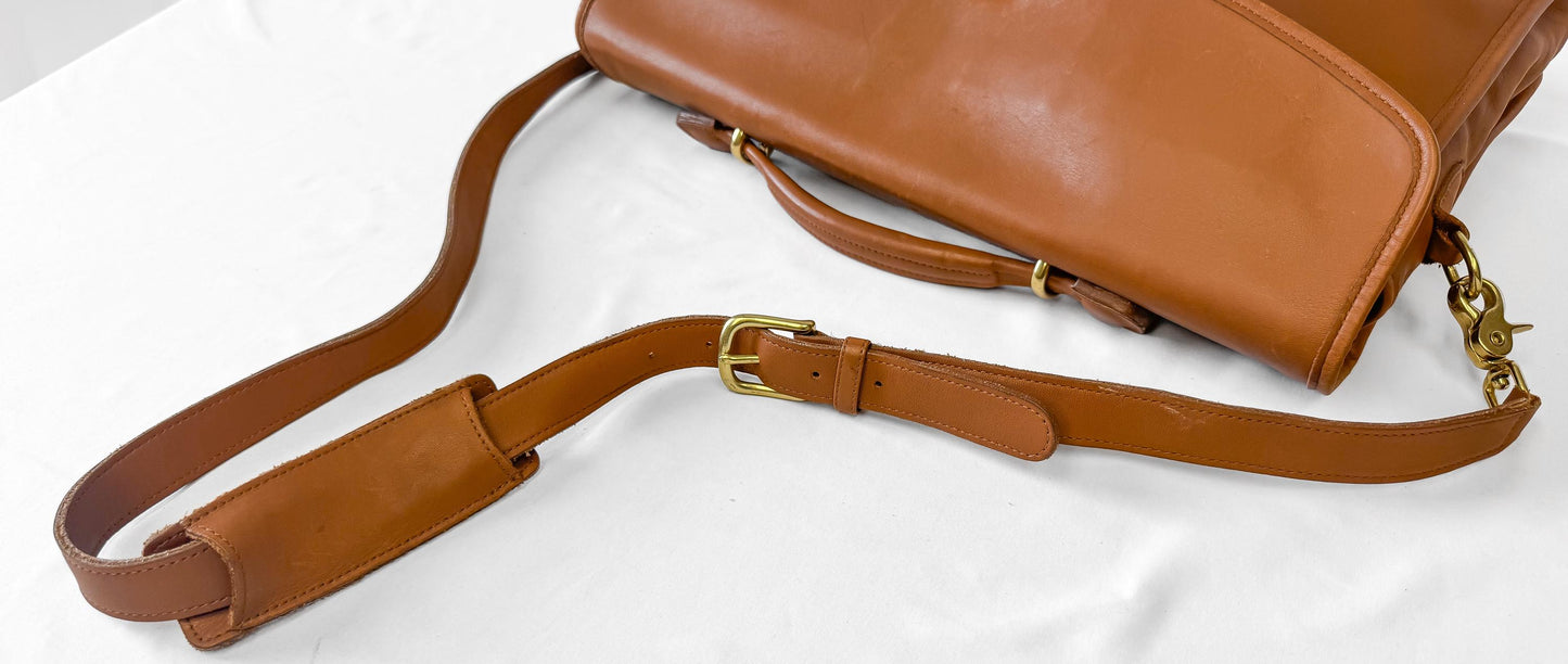 Vintage Coach British Tan Brown Lexington Leather Briefcase, Style 5265, Vintage Rare Collectors Coach Bag