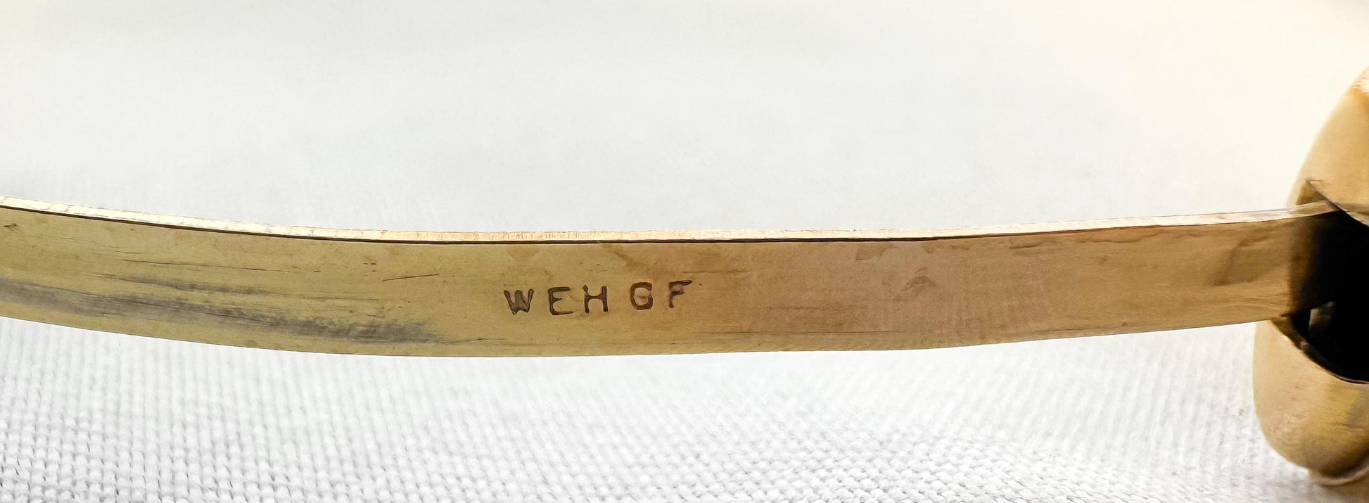 Vintage Walter E. Haguard Gold Filled Floral Etched Bangle Bracelet