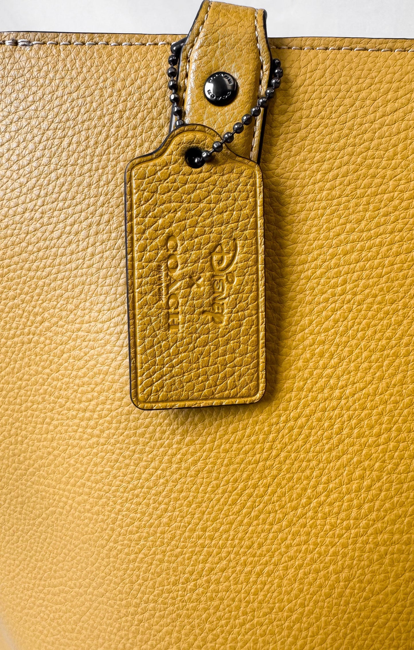 Coach x Disney Pluto Motif Mustard Yellow Central Tote Bag