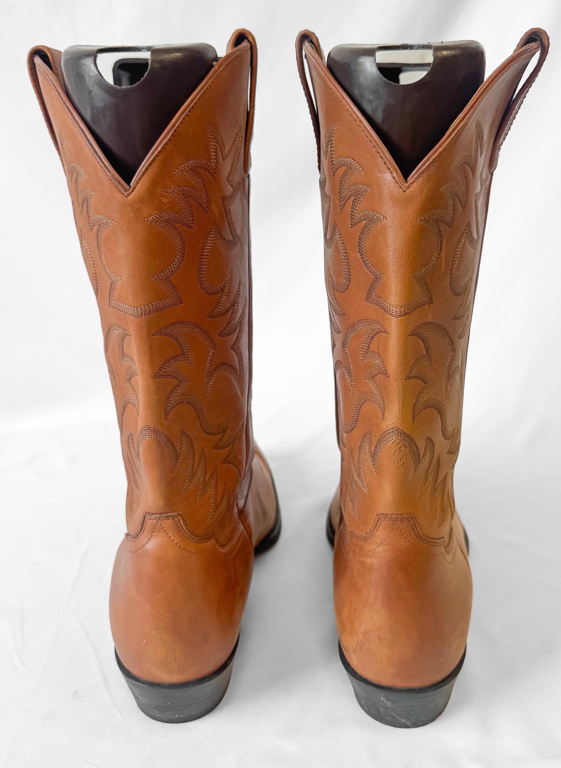 Vintage Style Ariat Heritage Brown Tan Leather Cowboy Boots, Men's Sz. 13D