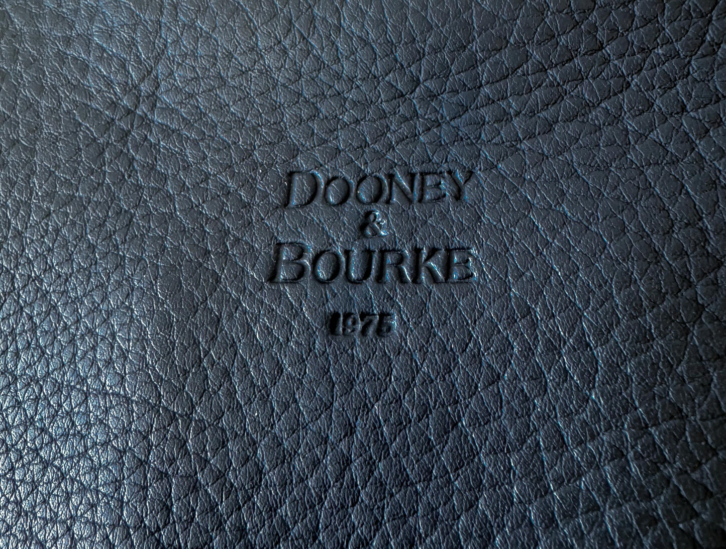 Vintage Style Dooney and Bourke Dark Navy Pebbled Hobo Shoulder Bag