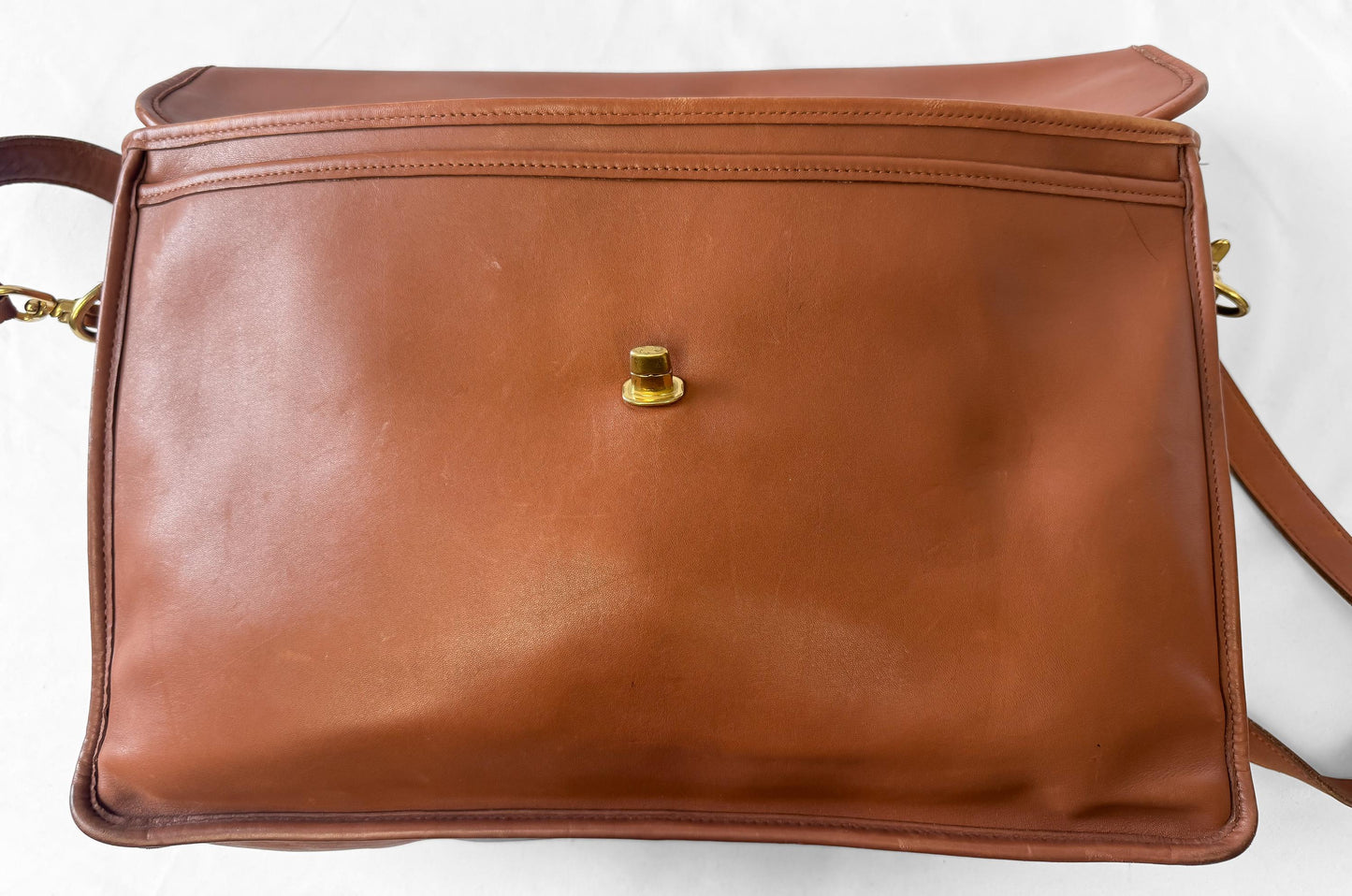Vintage Coach British Tan Brown Lexington Leather Briefcase, Style 5265, Vintage Rare Collectors Coach Bag