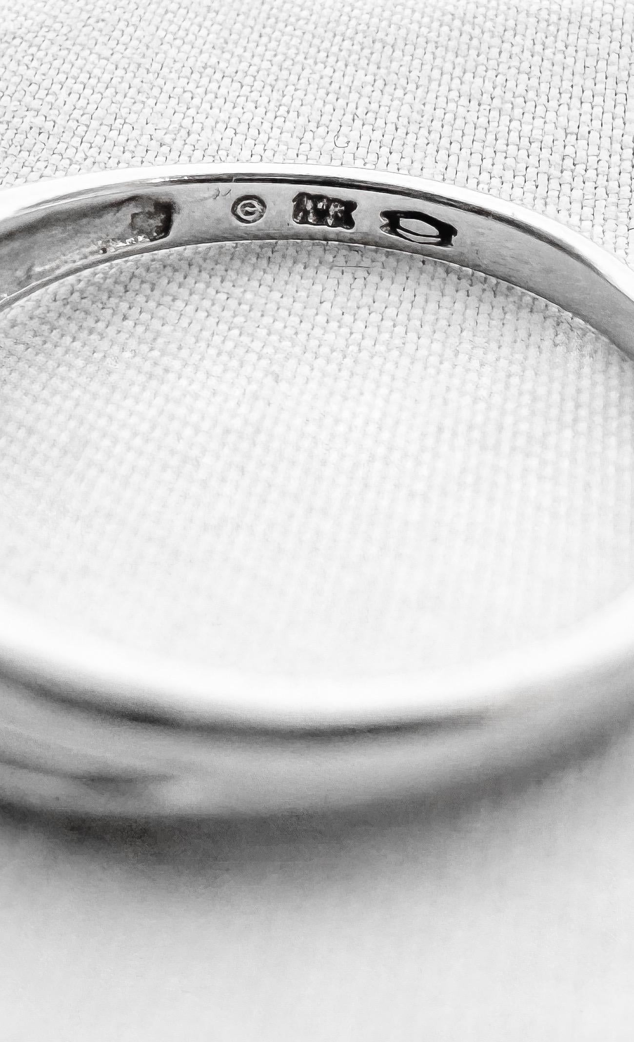 Vintage 10K White Gold Three Stone Mini Diamond Band Ring, Sz. 5.5