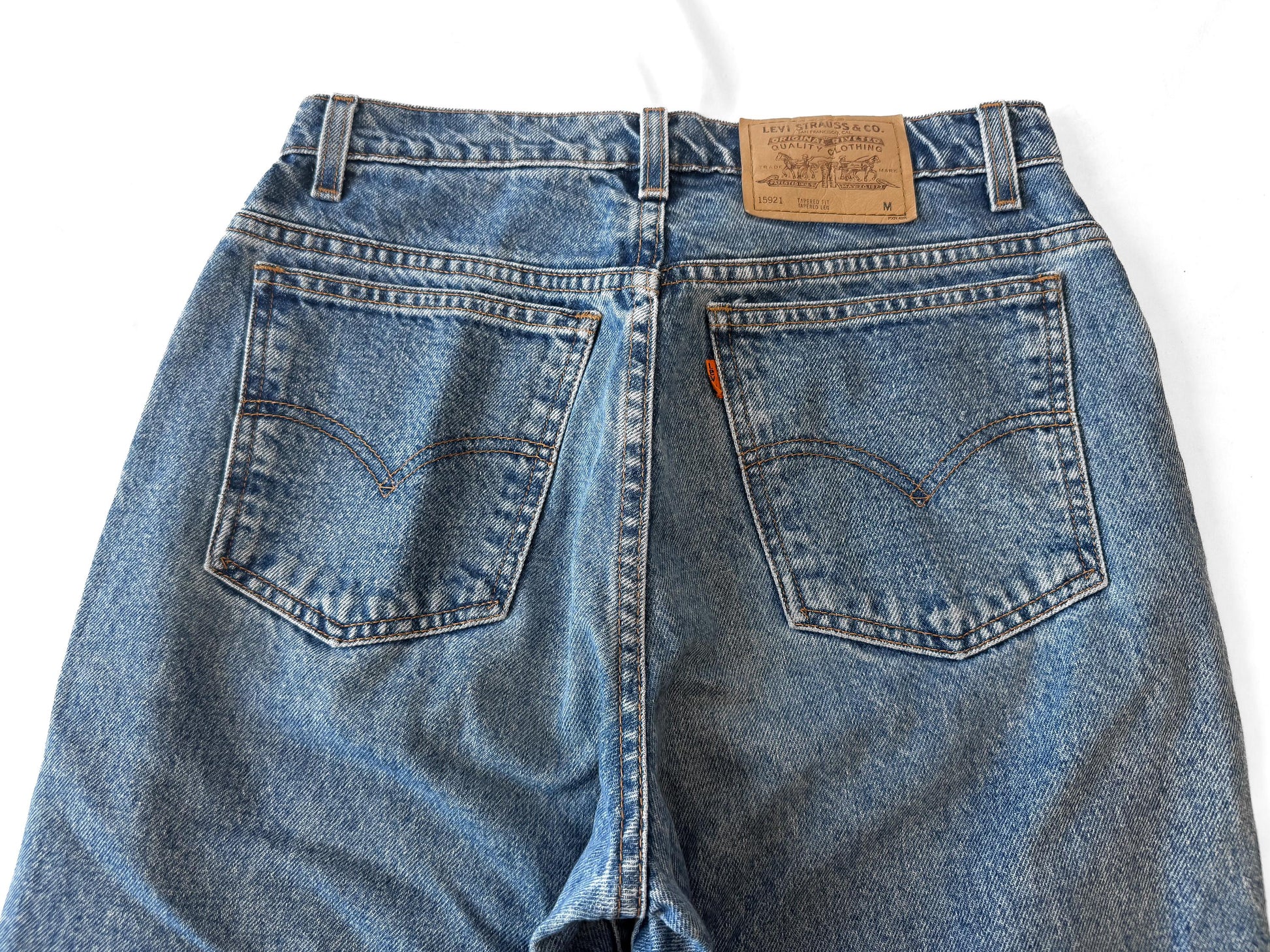 90s Levi's Orange Tab Medium Wash 921 Tapered Leg Mom Jeans, Size 29" x 30"