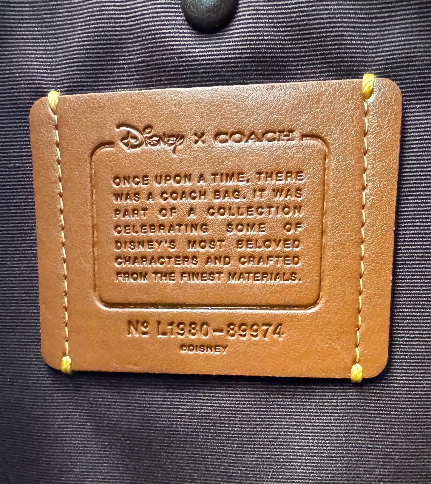Coach x Disney Pluto Motif Mustard Yellow Central Tote Bag
