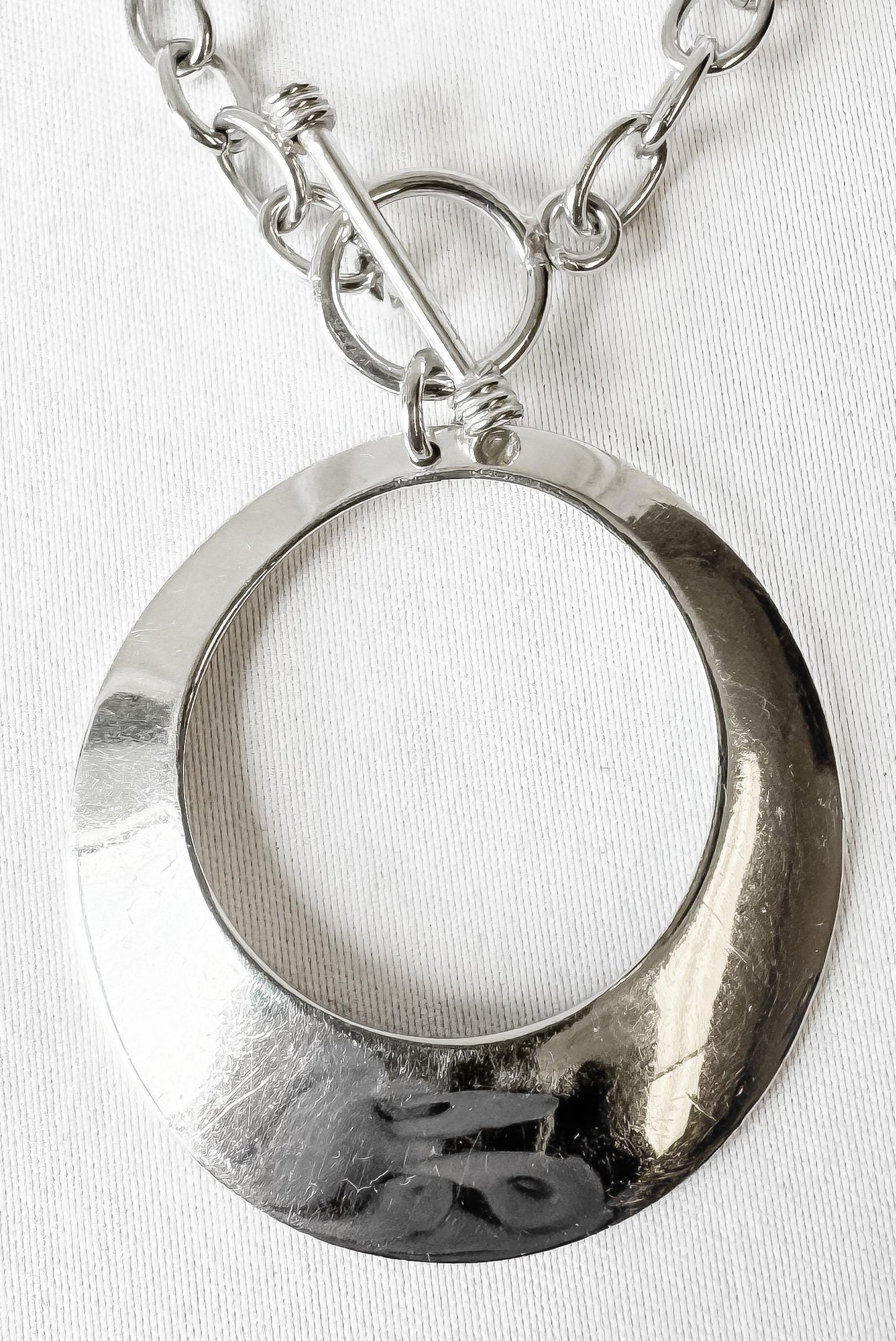 Vintage 925 Sterling Silver Mexico MD-120 Circle Toggle Bracelet