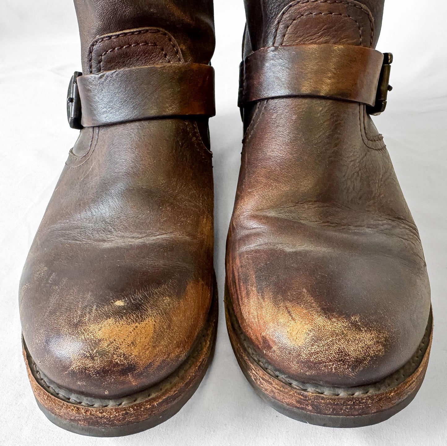Vintage Style Frye Veronica Tall Knee High Brown Leather Boots, Sz. 9.5B