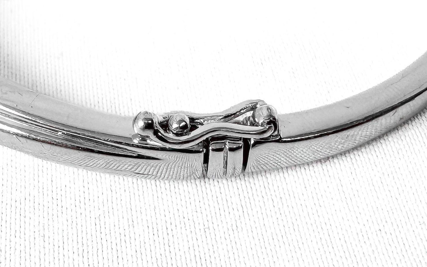 925 Sterling Silver Gold Toned X Diamond Bangle, Simple Everyday Minimalist Bracelet