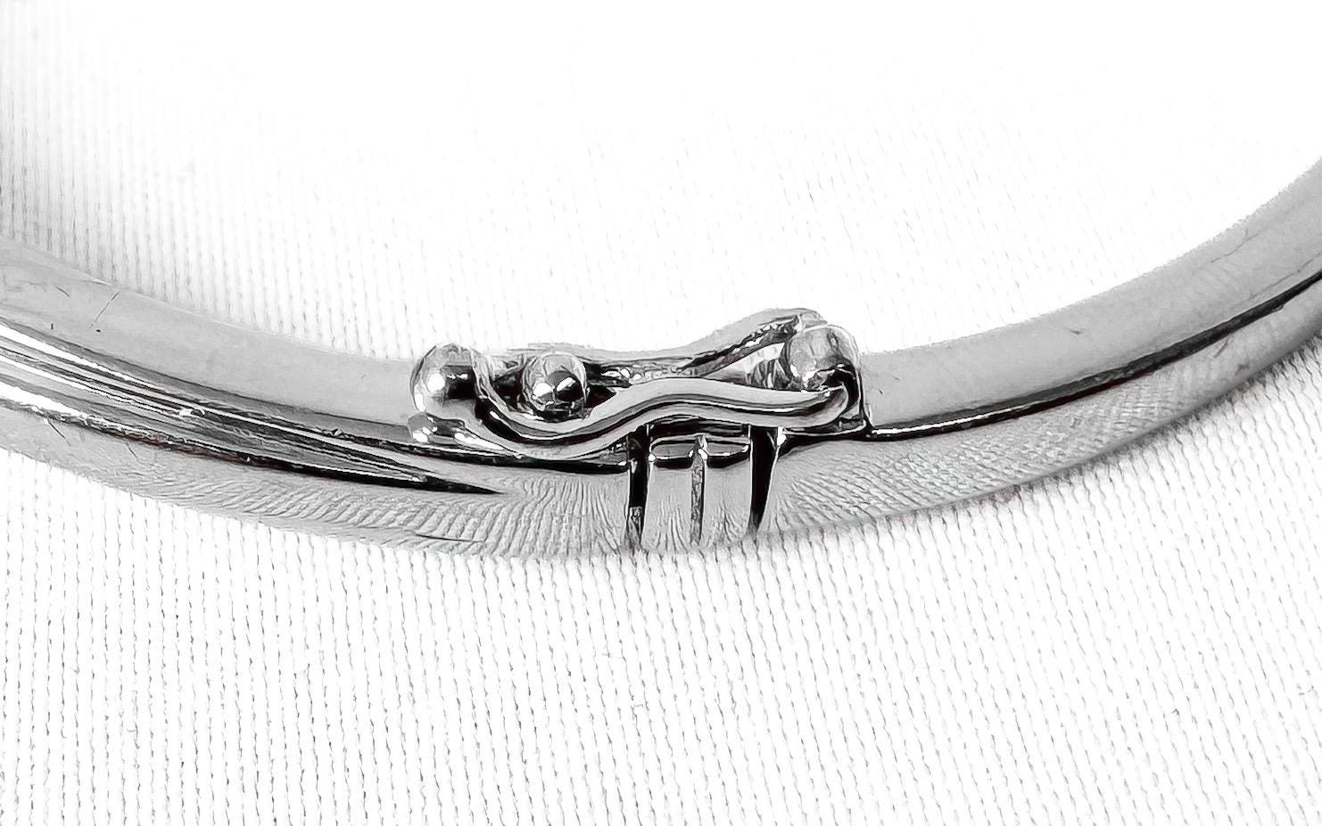 925 Sterling Silver Gold Toned X Diamond Bangle, Simple Everyday Minimalist Bracelet