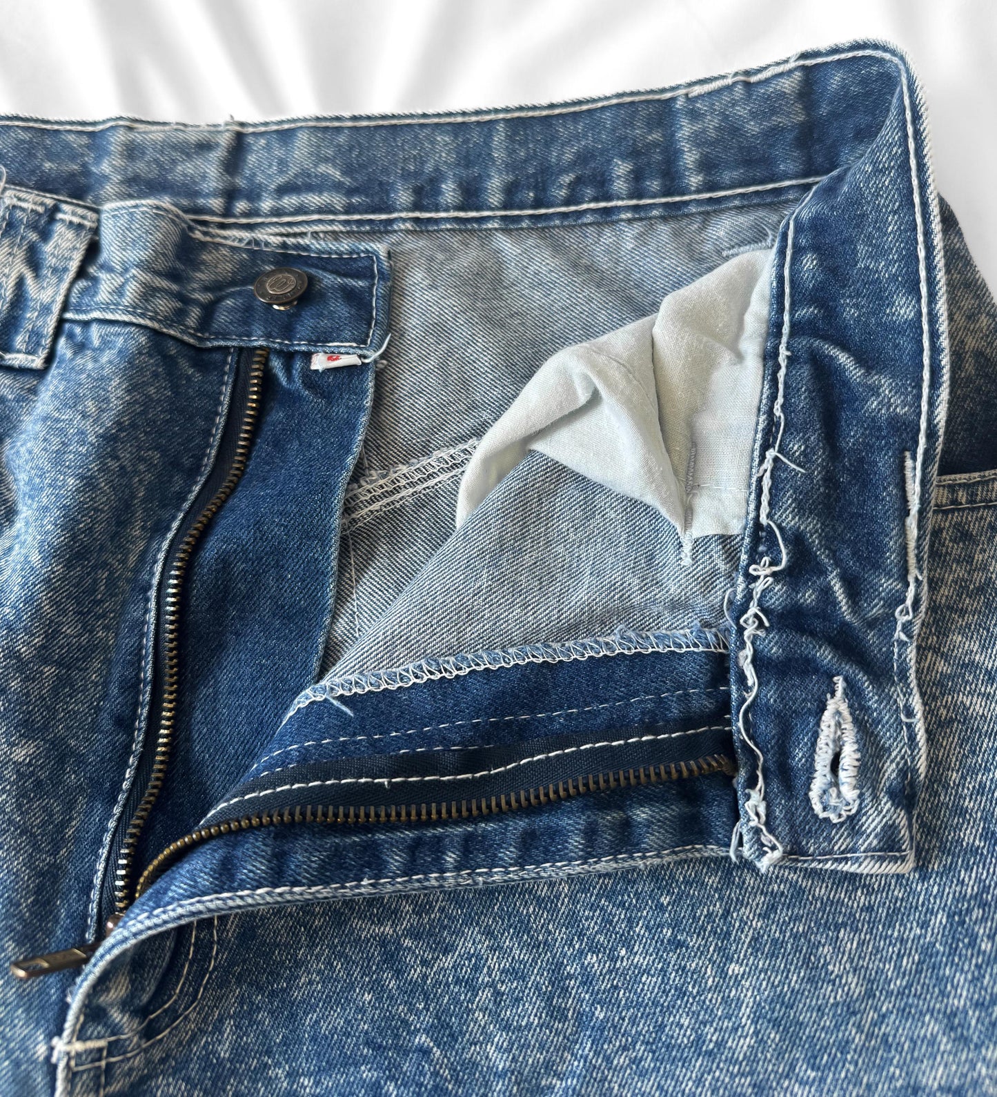 90s Wrangler Medium Acid Wash Men's Tapered Leg Jeans, Men's Sz. 36" x 32", Rare Vintage Western Jeans
