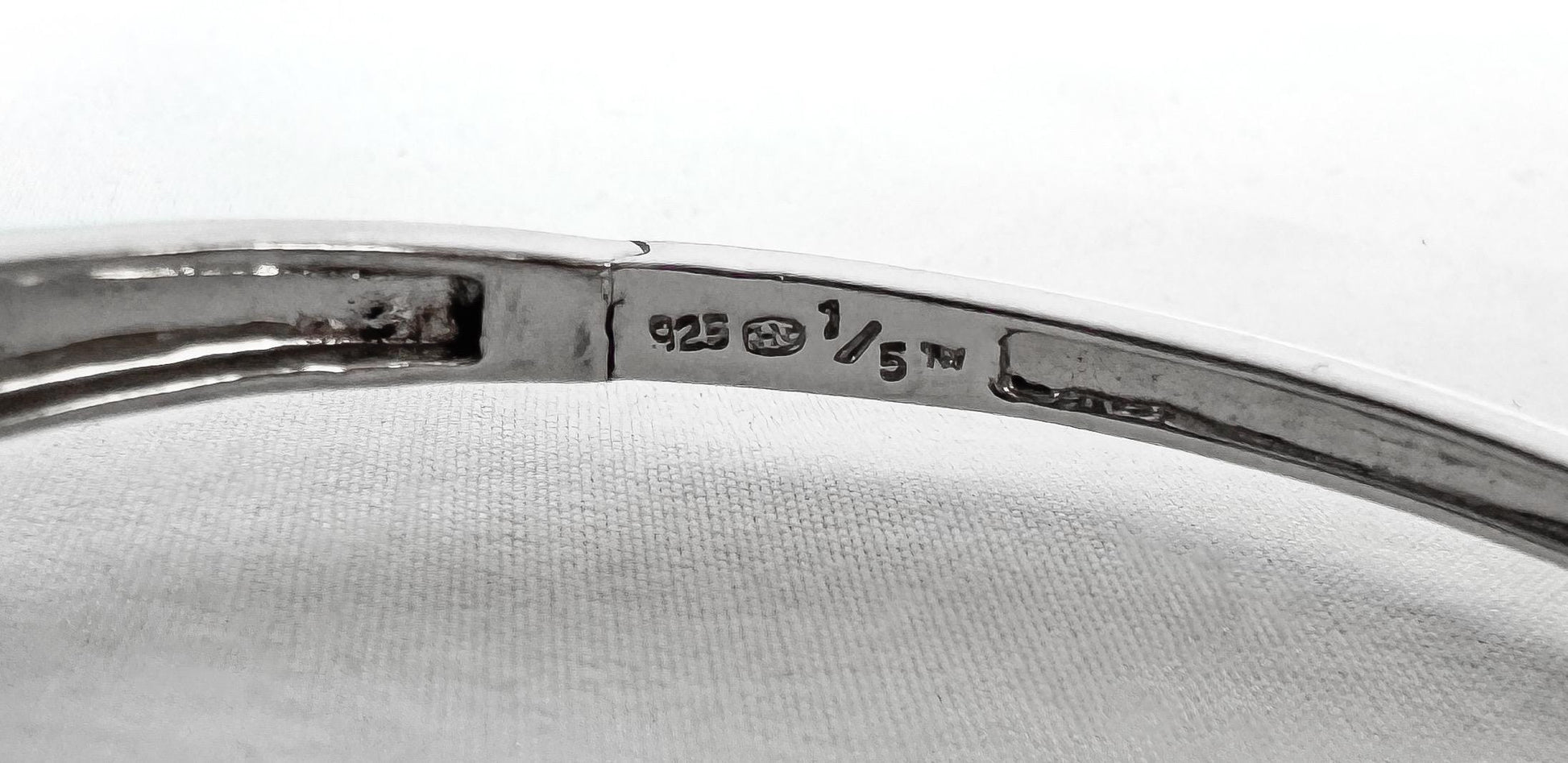 925 Sterling Silver Gold Toned X Diamond Bangle, Simple Everyday Minimalist Bracelet