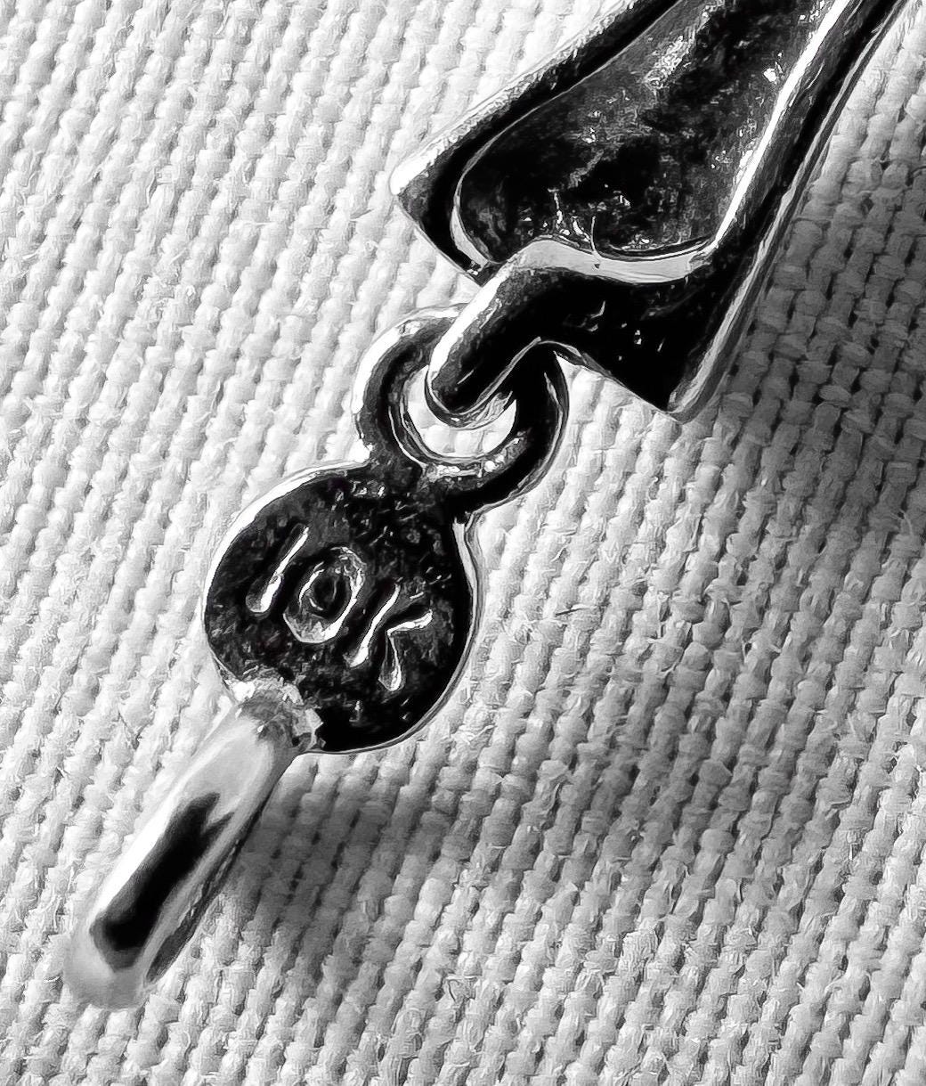 10K White Gold 1/2 CT Diamond Bamboo Chain Link 7.5" Bracelet