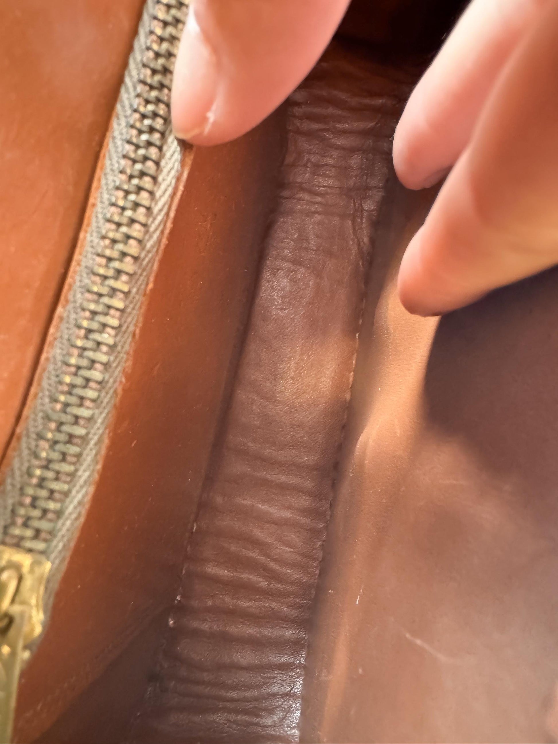 Vintage Handcrafted Cognac Brown Scalloped Floral Tooled Leather Top Handle Mini Bag, Unique Western Boho Handbag