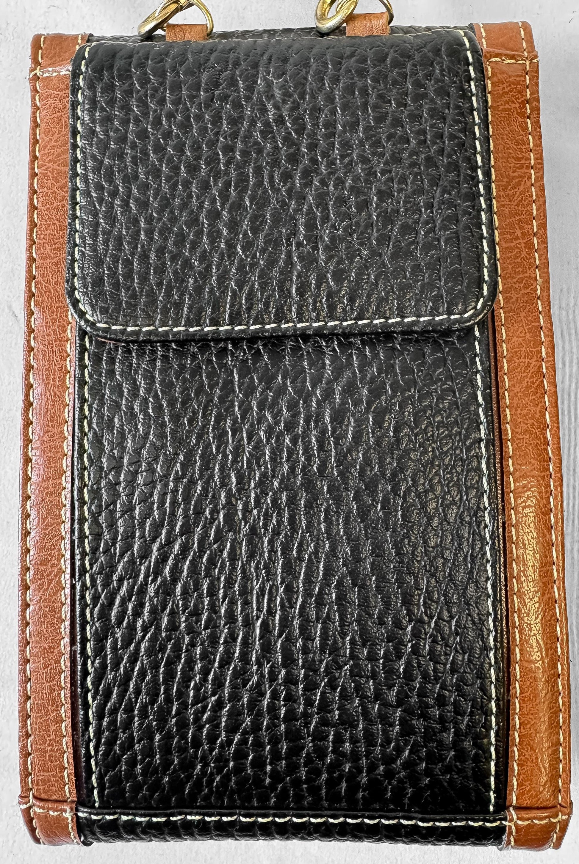 Vintage Dooney and Bourke Black Pebbled Leather Wallet Crossbody Bag