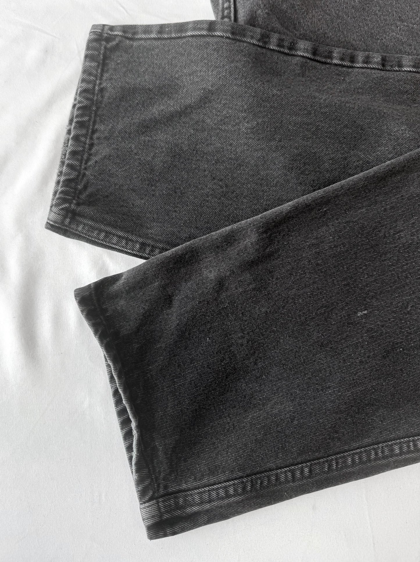 Vintage Levi's Orange Tab 505 Black Straight Leg Unisex Jeans, Sz. 37" x 29"