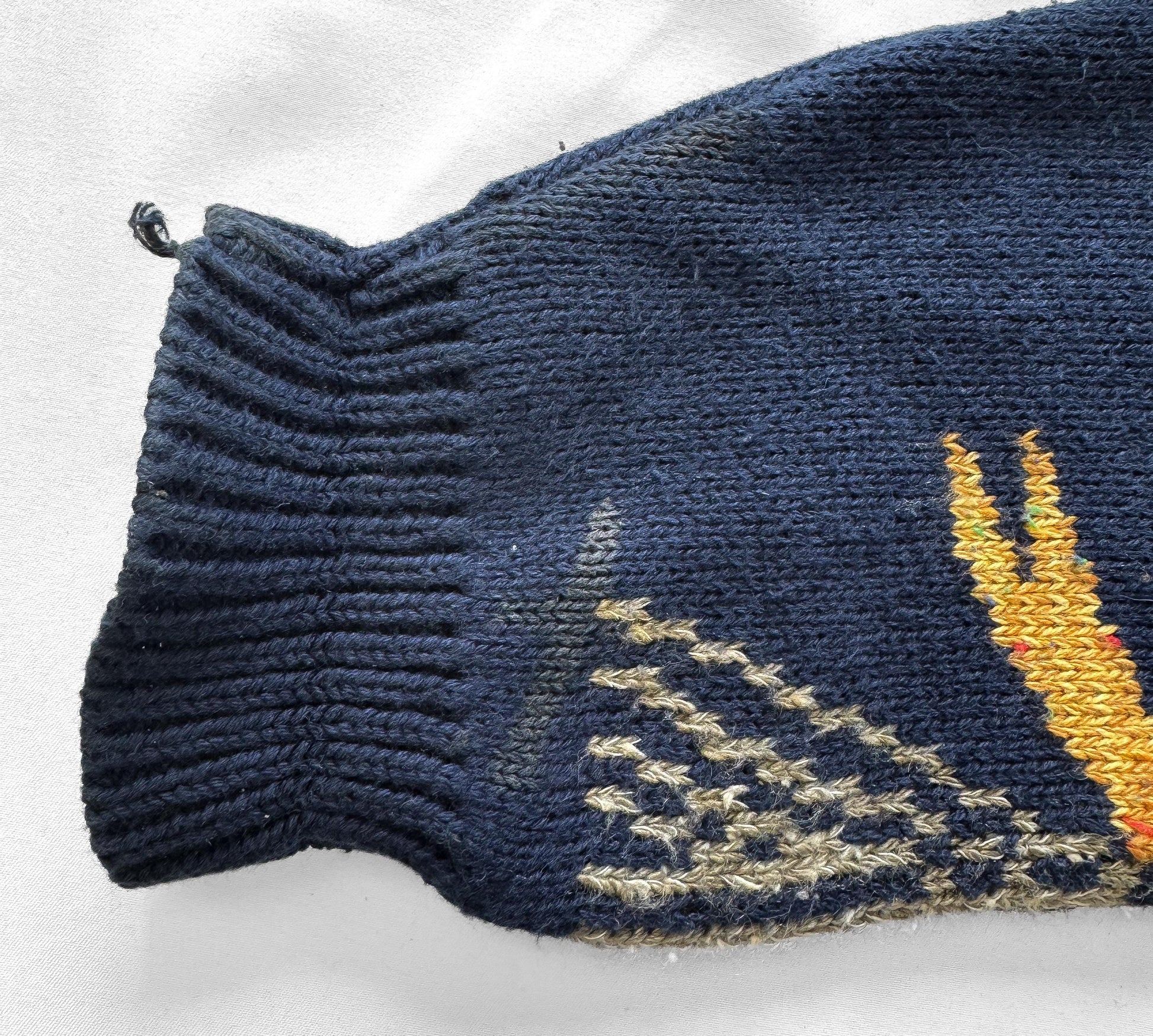 Vintage 80s/90s Sweater Loft Autumn Harvest Navy Knit Cotton Cardigan, Approx. Women's Sz. S, Vintage Halloween Fall Sweater