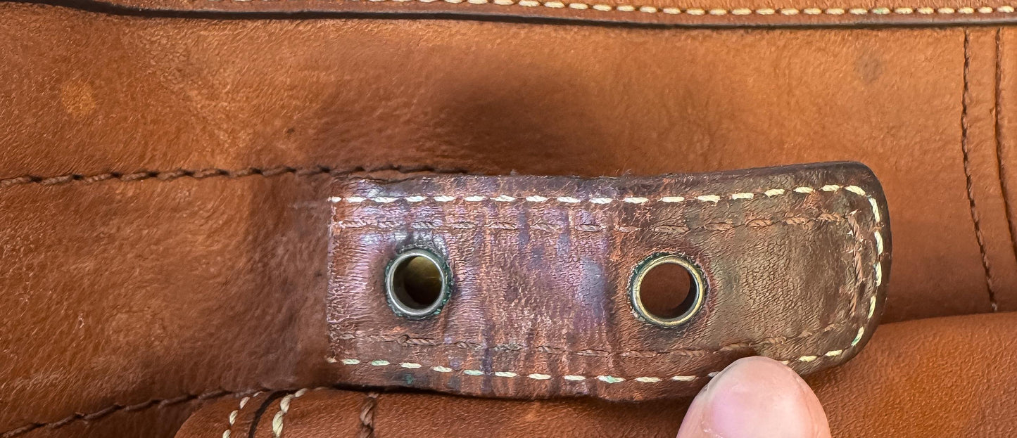 Y2K 00s Coach Legacy Leigh 65th Anniversary Cognac Brown Leather Turnlock Shoulder Bag, Style 11127
