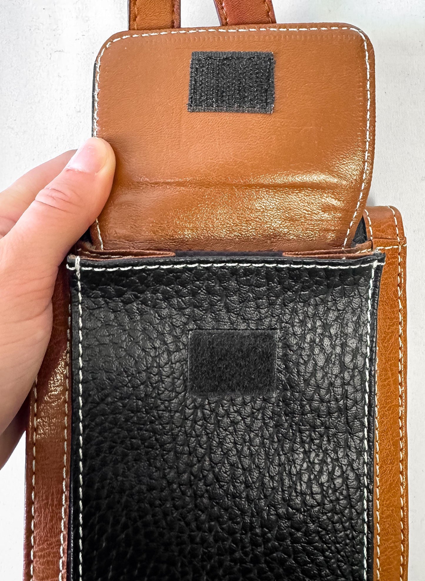 Vintage Dooney and Bourke Black Pebbled Leather Wallet Crossbody Bag
