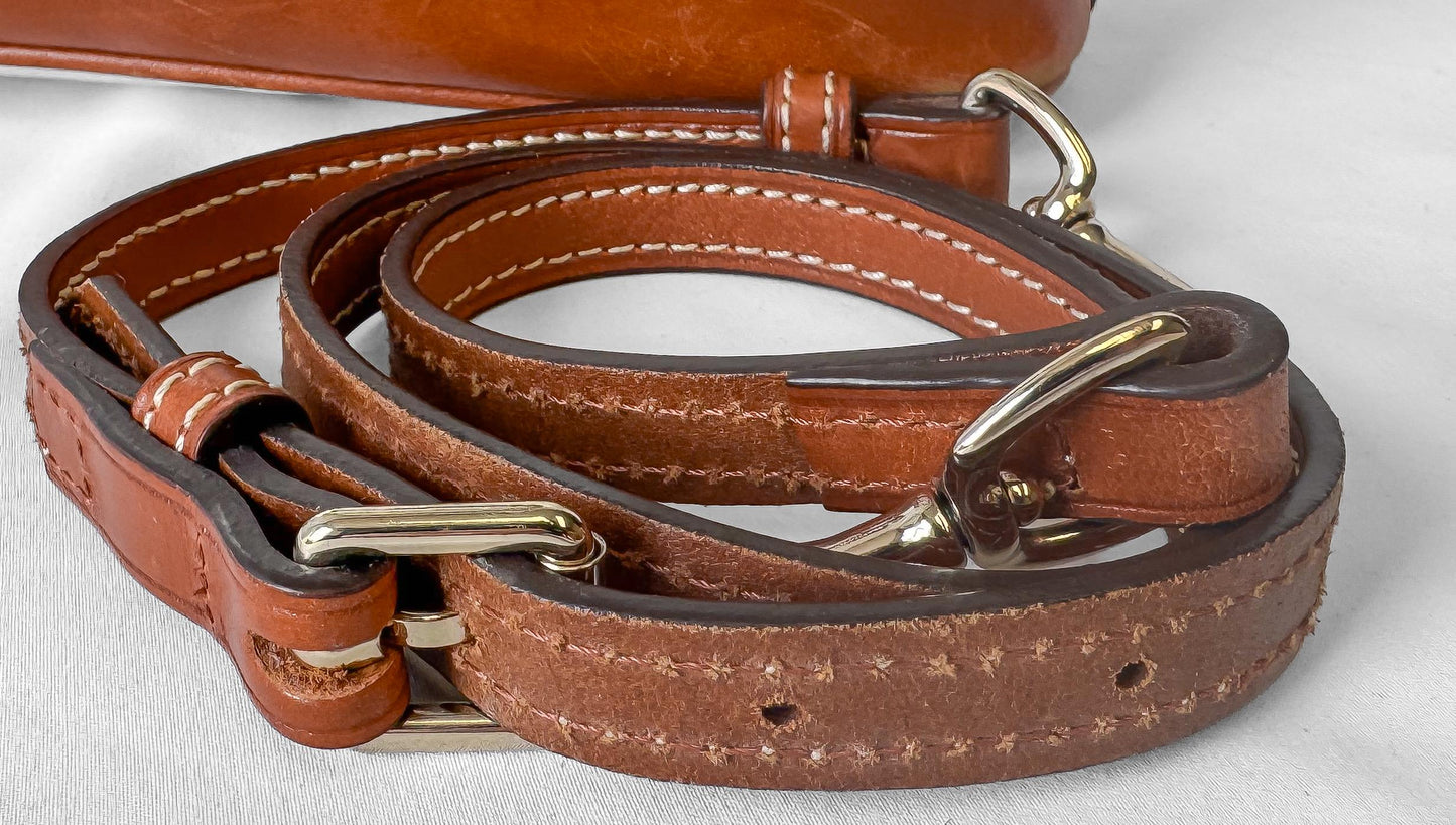 Dooney and Bourke White Pebble Grain Zip Domed Satchel with Detachable Crossbody Strap
