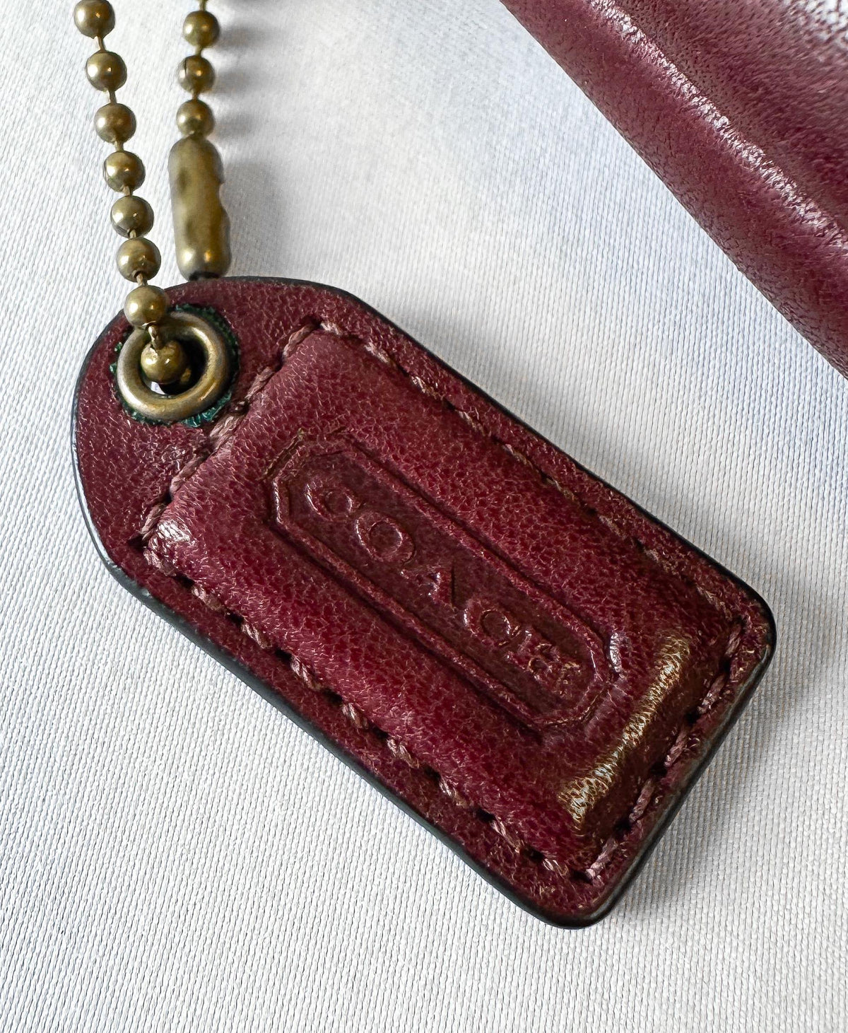 Y2K Coach Bleeker Burgundy Wine Leather Buckle Flap Wristlet, Vintage Unique Coach Bag