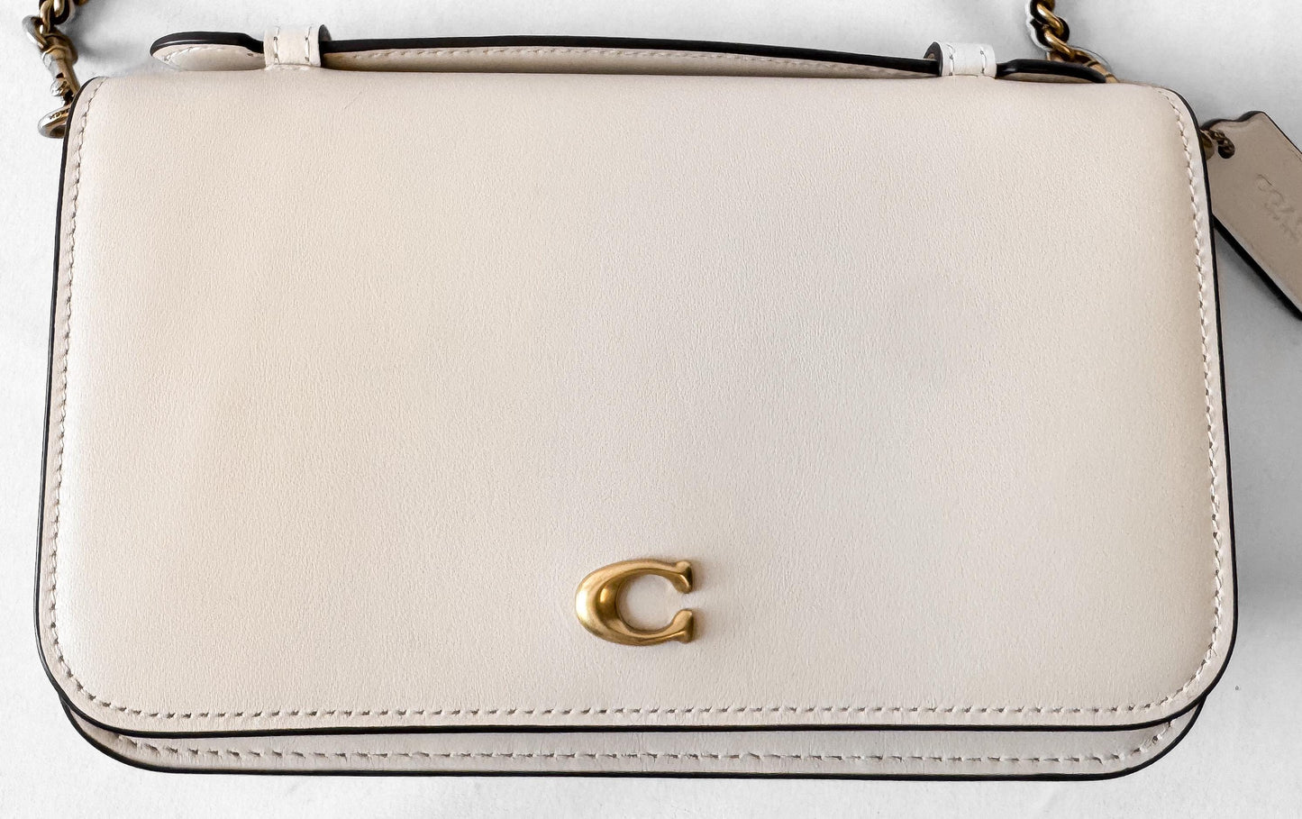 Modern Coach Bea Chalk White Leather Crossbody Bag, Style #CH802