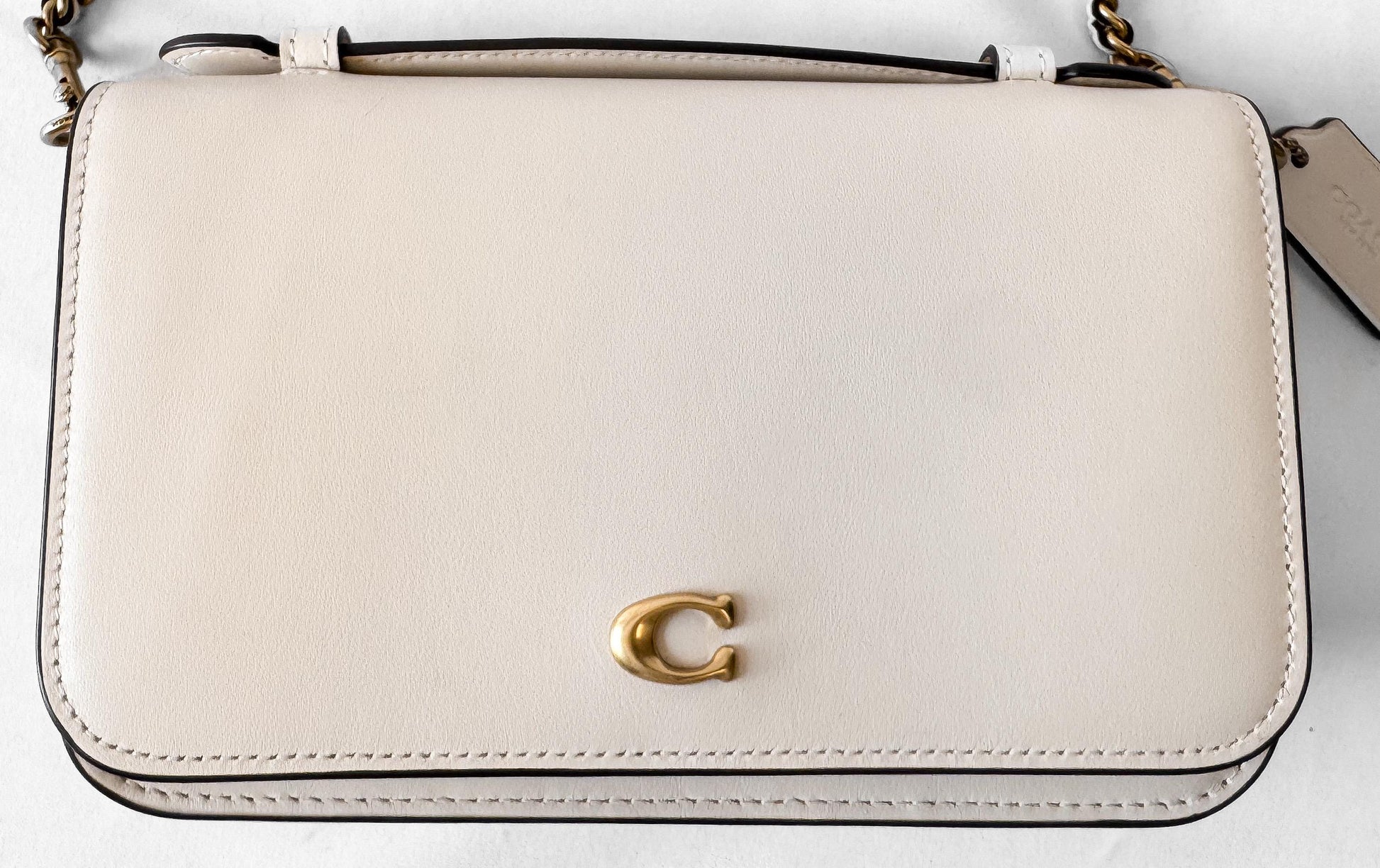 Modern Coach Bea Chalk White Leather Crossbody Bag, Style #CH802