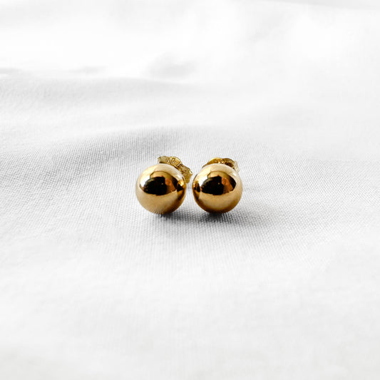 14K Yellow Gold 6mm Ball Stud Earrings