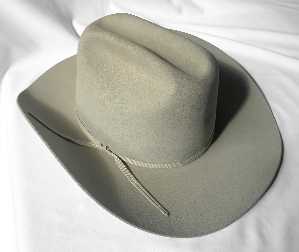 Vintage Resistol 4X Gray Beige Silverbelly Cattleman Western Cowboy Hat, Sz. 7 3/8