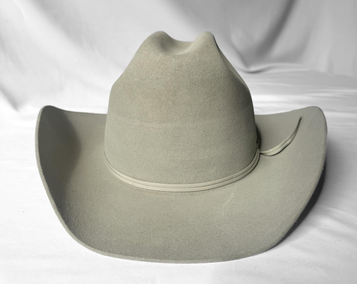 Vintage Resistol 4X Gray Beige Silverbelly Cattleman Western Cowboy Hat, Sz. 7 3/8