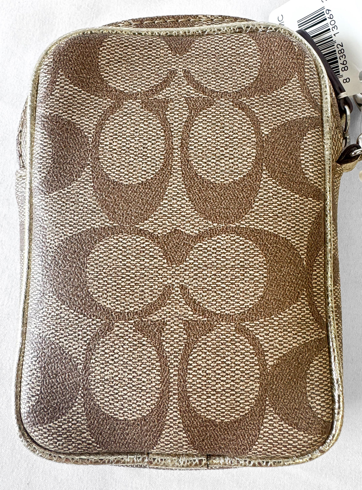 NWT Y2K Coach Beige Heritage Star Multi Purpose Pouch Wristlet Wallet