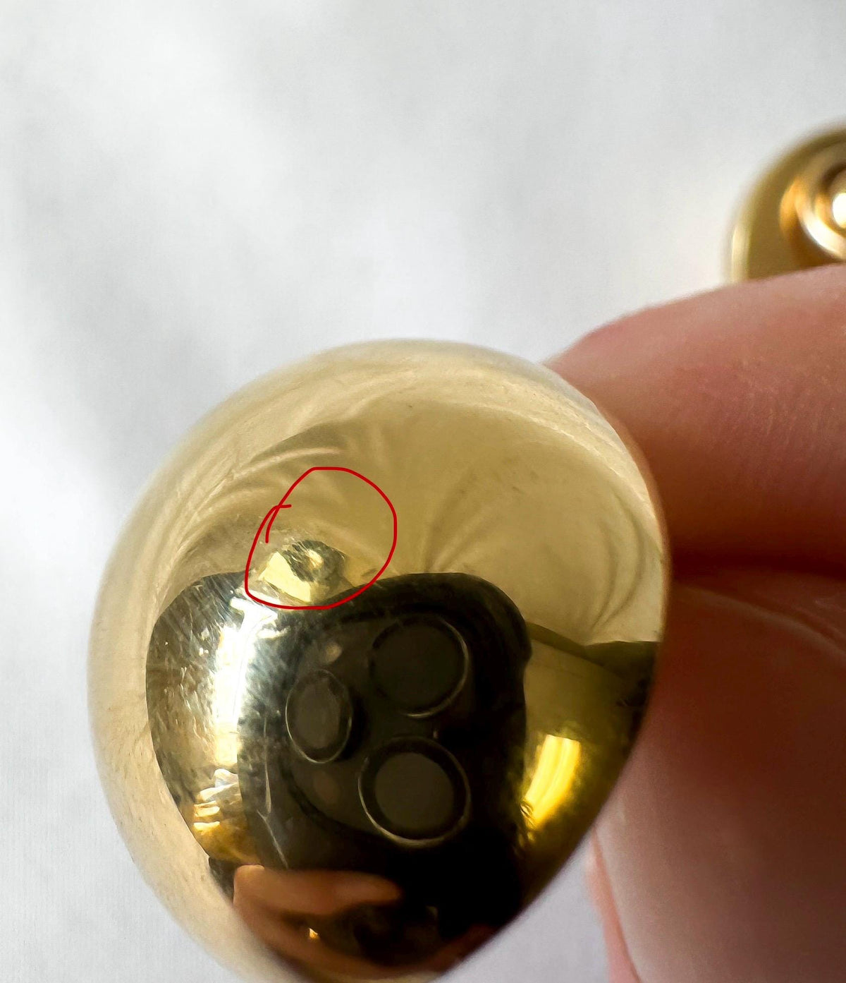 Vintage 14K George Carter Jessup Yellow Gold Globe Clip On Earrings