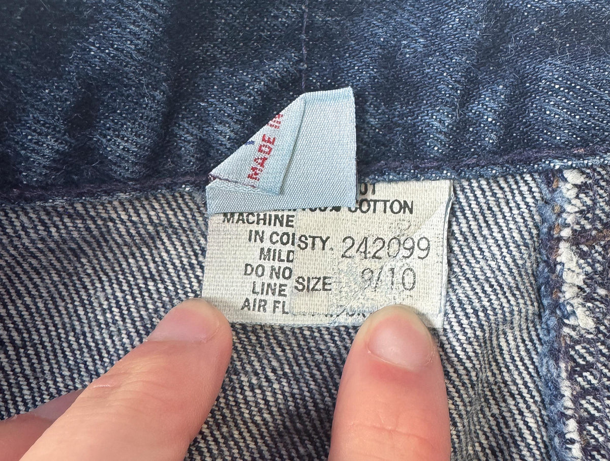 Vintage Rocky Mountain Medium Wash High Rise Pleated Front Tapered Jeans, Women's Sz. 28" x 32"