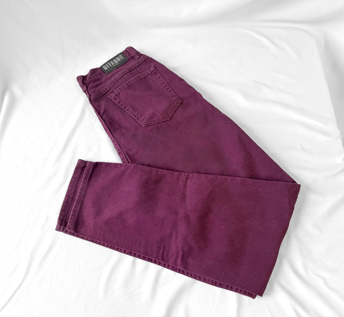 Vintage Gitano Wine Purple High Rise Relaxed Tapered Mom Jeans, Sz. 32" x 32"